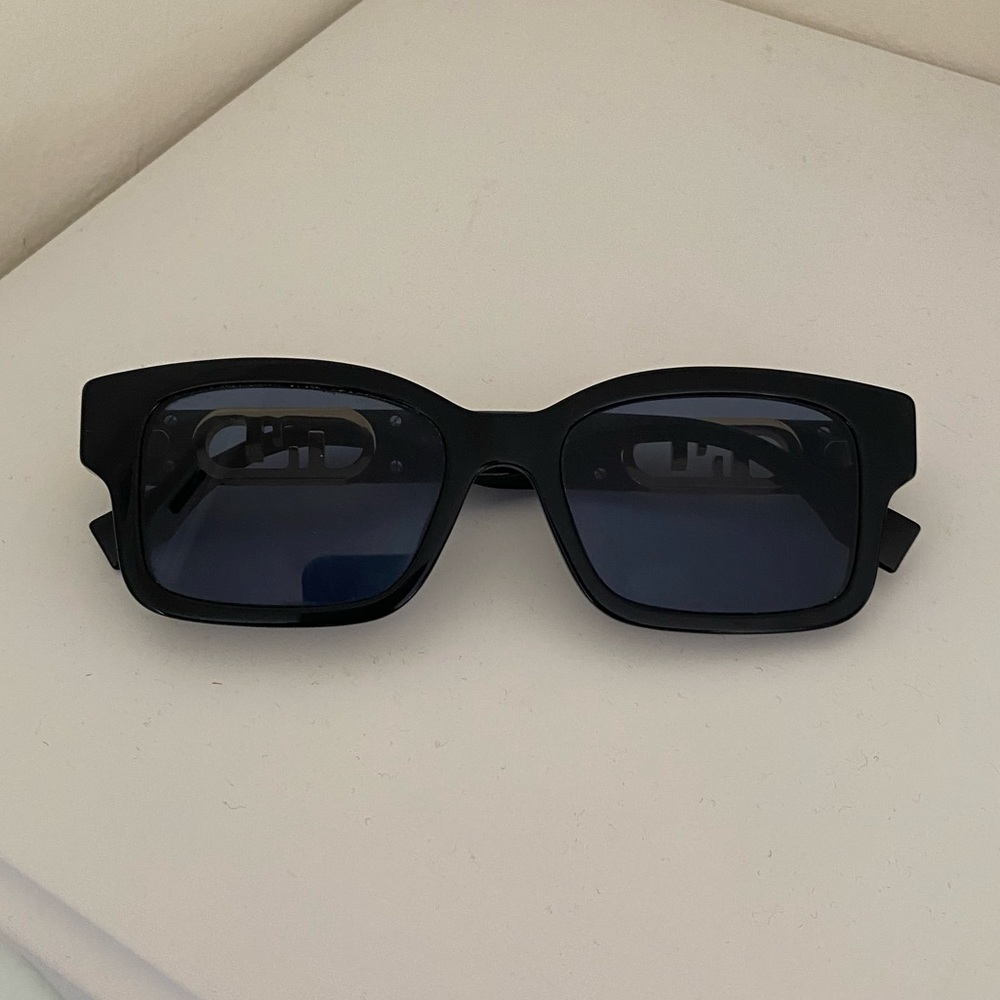Fendi Black Sunglasses with Gold Logo